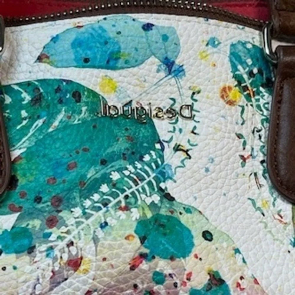 Desigual Floral Watercolor Satchel Handbag‎ 20WAXPX5 Crossbody Bag Aksesoris Tas